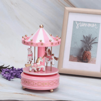 Boîte à Musique <br>Carrousel Rose